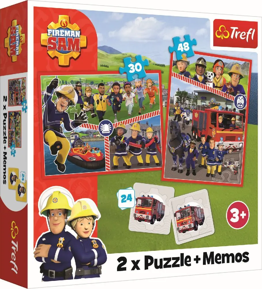 Cover: 5900511933345 | 2 in 1 Puzzles + Memos Feuerwehrmann Sam | Spiel | Kartonage | 93334