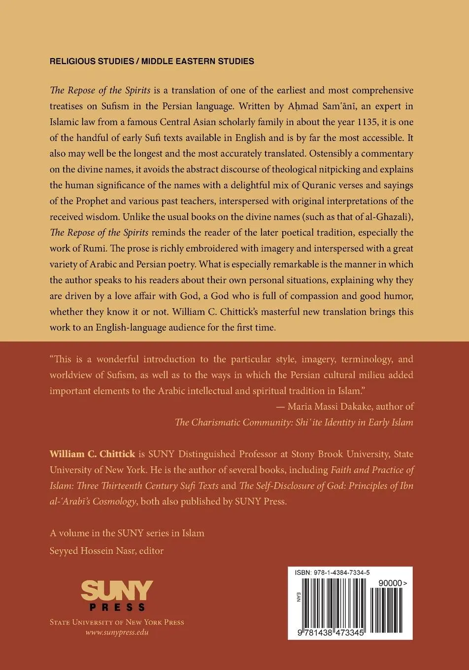 Rückseite: 9781438473345 | The Repose of the Spirits | A Sufi Commentary on the Divine Names