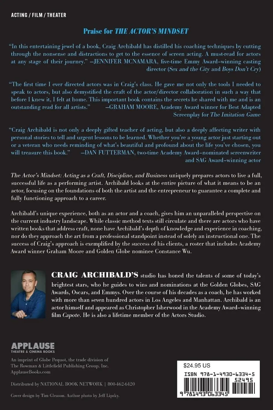 Rückseite: 9781493063345 | Actor's Mindset | Acting as a Craft, Discipline and Business | Buch