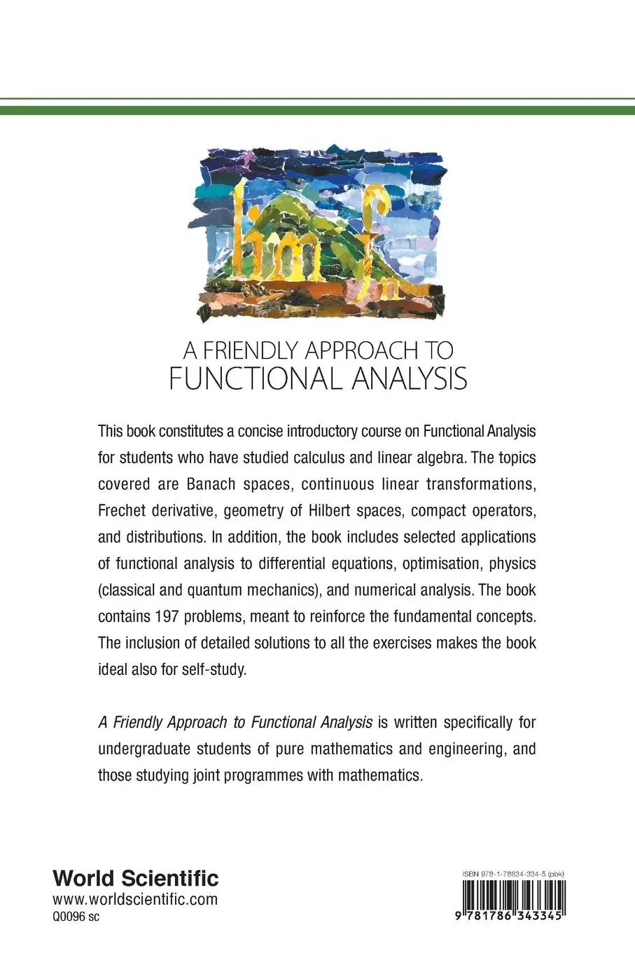 Rückseite: 9781786343345 | FRIENDLY APPROACH TO FUNCTIONAL ANALYSIS, A | Amol Sasane | Buch