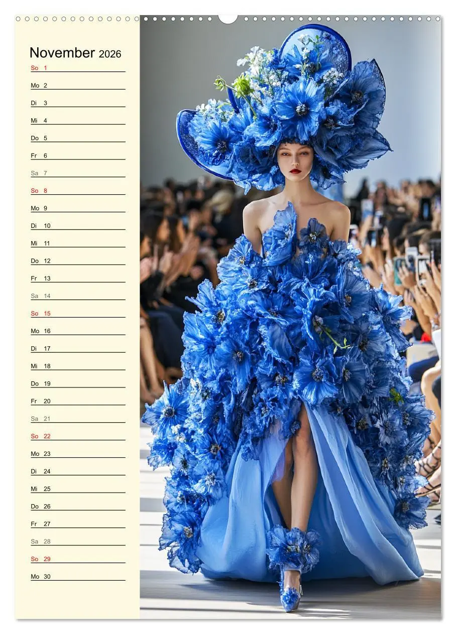 Bild: 9783516243345 | Blütenzauber. High Fashion auf dem Catwalk (Wandkalender 2026 DIN...