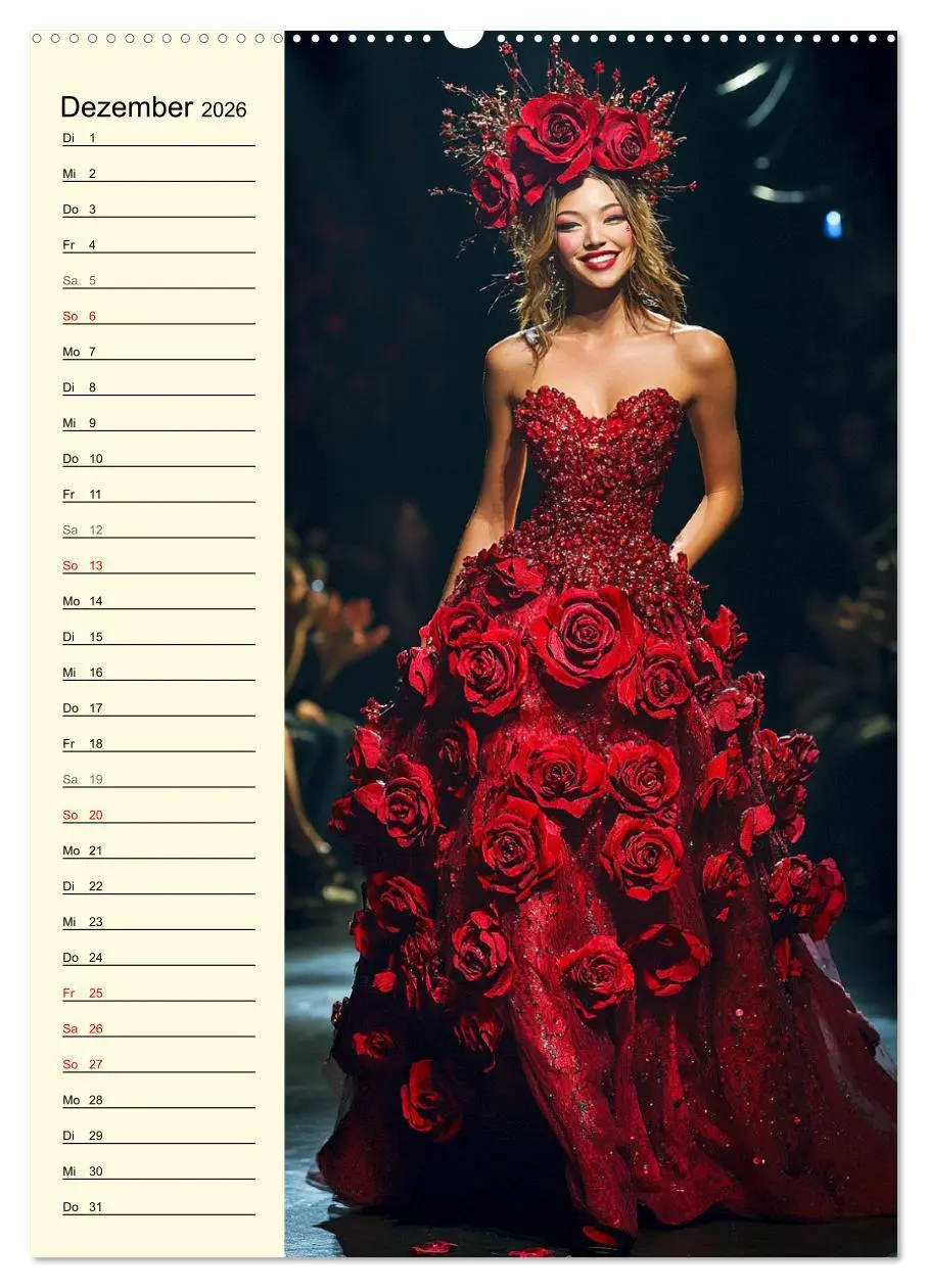 Bild: 9783516243345 | Blütenzauber. High Fashion auf dem Catwalk (Wandkalender 2026 DIN...