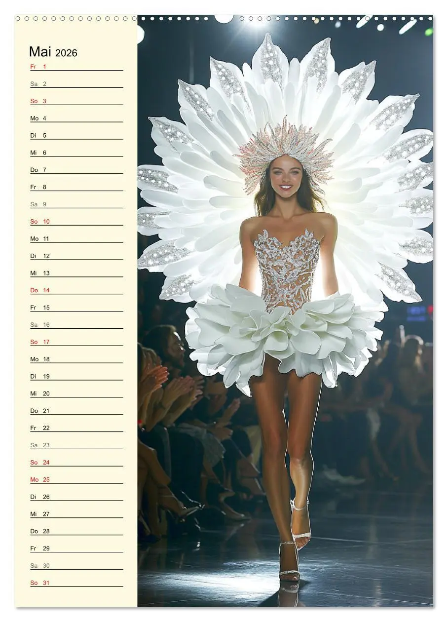 Bild: 9783516243345 | Blütenzauber. High Fashion auf dem Catwalk (Wandkalender 2026 DIN...