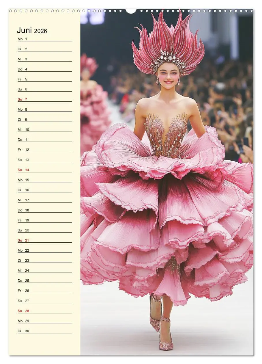 Bild: 9783516243345 | Blütenzauber. High Fashion auf dem Catwalk (Wandkalender 2026 DIN...
