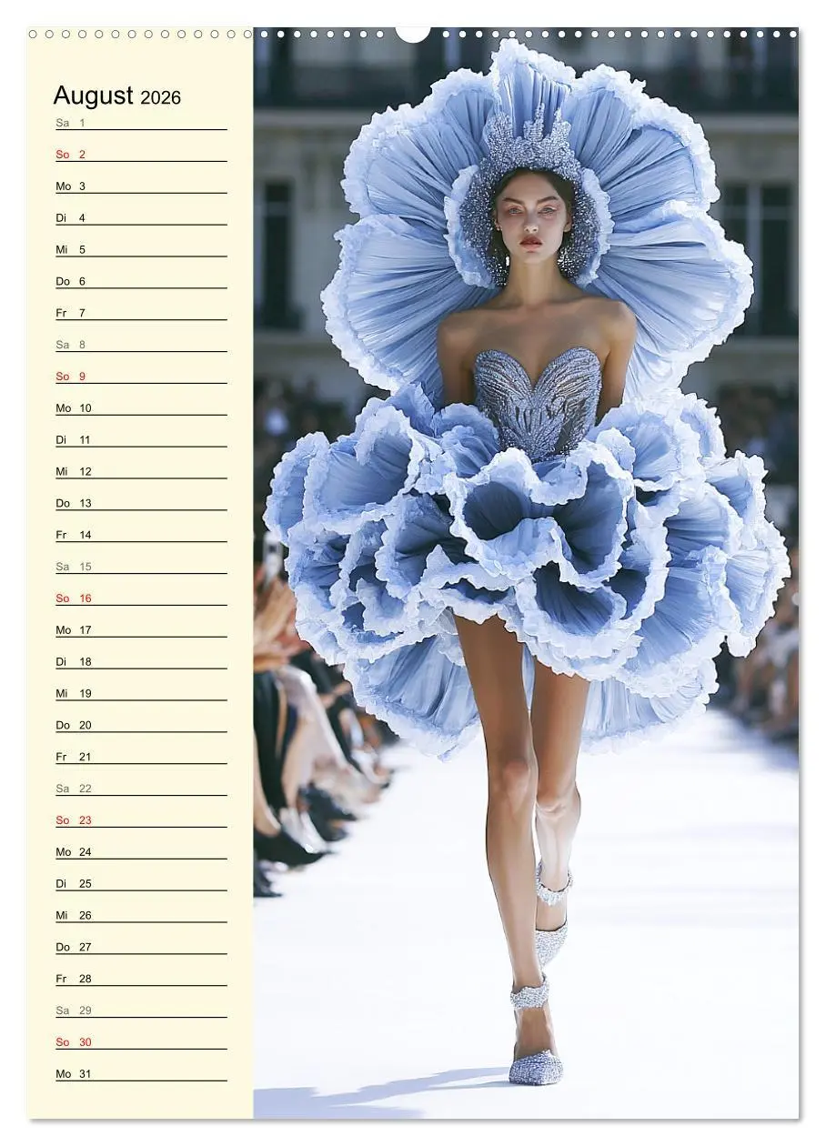Bild: 9783516243345 | Blütenzauber. High Fashion auf dem Catwalk (Wandkalender 2026 DIN...