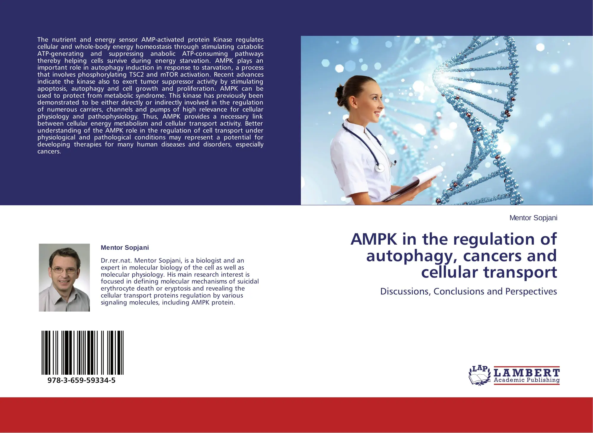 Cover: 9783659593345 | AMPK in the regulation of autophagy, cancers and cellular transport