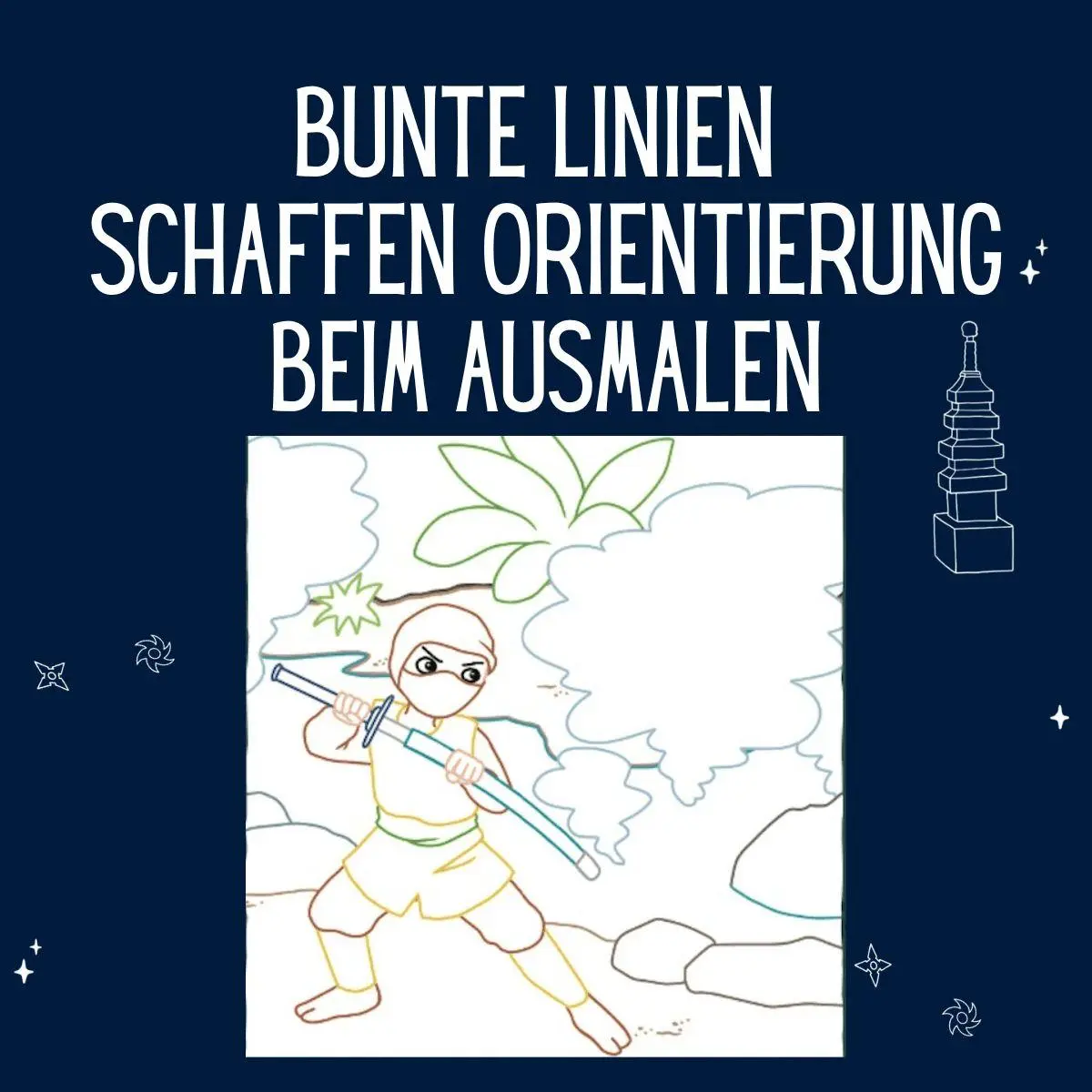 Bild: 9783735893345 | Zauberpapier Malbuch Ninjas | Entdecke versteckte Muster und Motive!