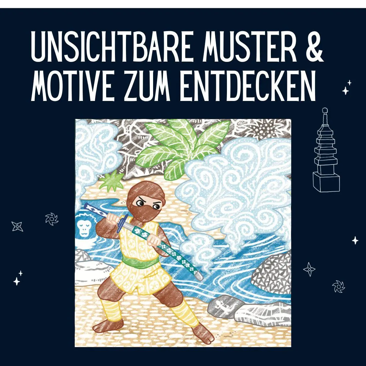 Bild: 9783735893345 | Zauberpapier Malbuch Ninjas | Entdecke versteckte Muster und Motive!