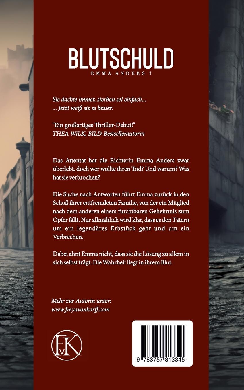Rückseite: 9783757813345 | Blutschuld | Emma Anders I | Freya von Korff | Taschenbuch | Paperback