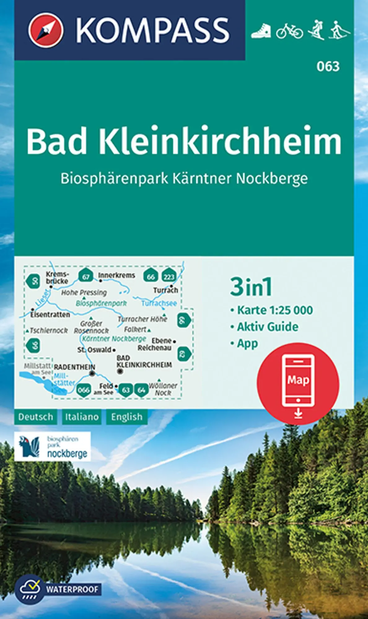 Cover: 9783991213345 | KOMPASS Wanderkarte 063 Bad Kleinkirchheim, Biosphärenpark Kärntner...
