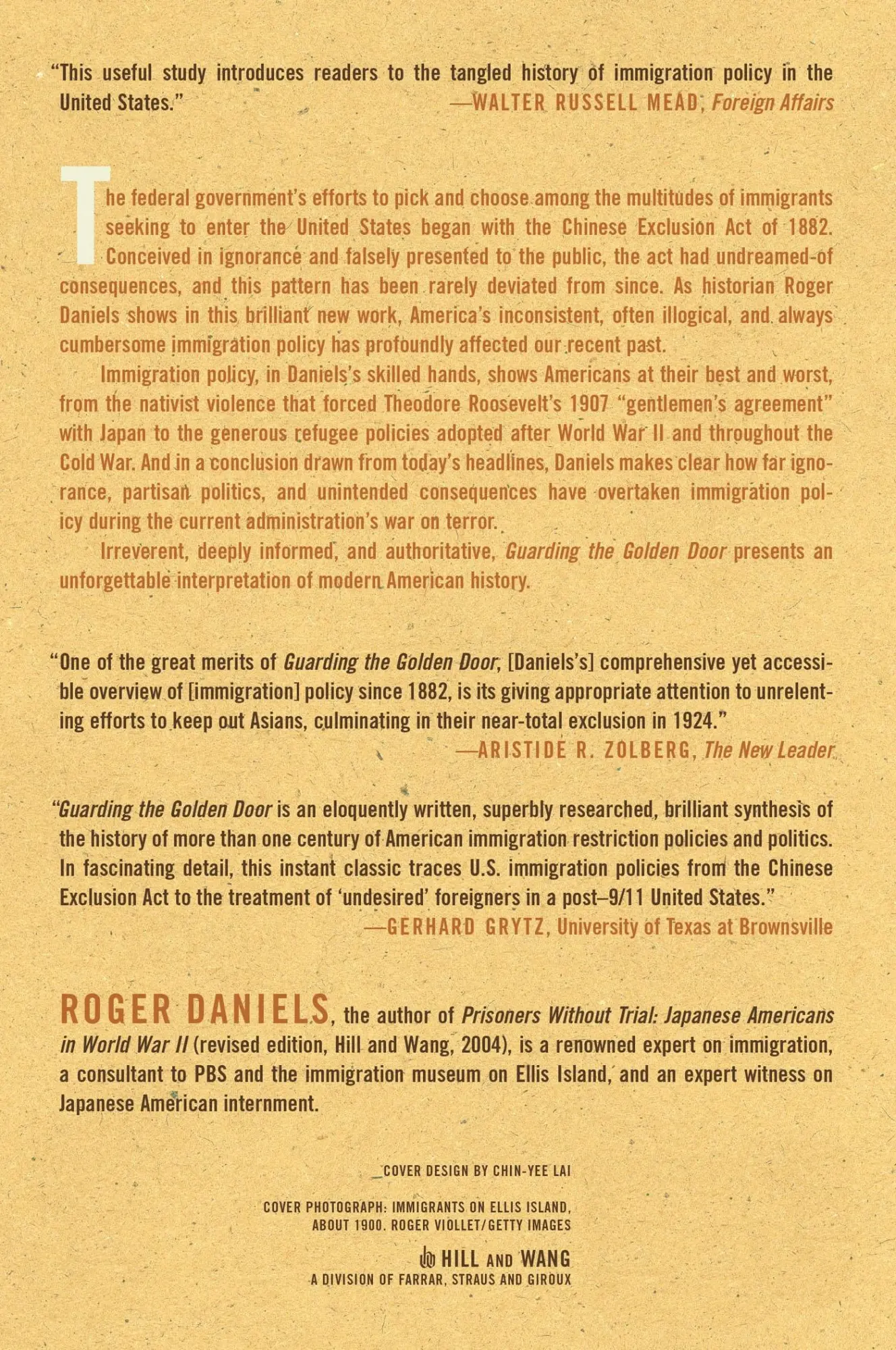 Rückseite: 9780809053445 | Guarding the Golden Door | Roger Daniels | Taschenbuch | Englisch