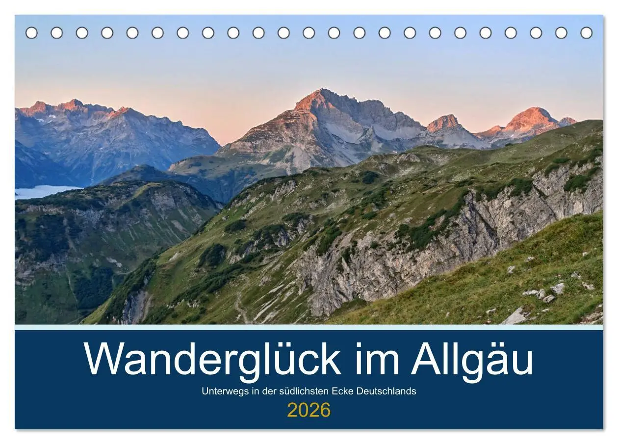 Cover: 9783457763445 | Wanderglück im Allgäu (Tischkalender 2026 DIN A5 quer), CALVENDO...
