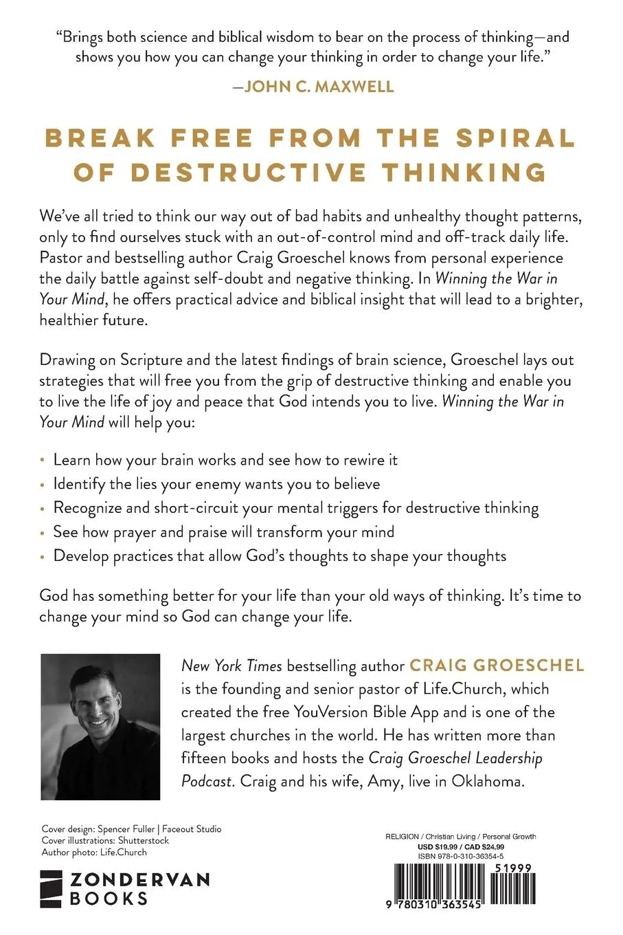 Rückseite: 9780310363545 | Winning the War in Your Mind | Change Your Thinking, Change Your Life