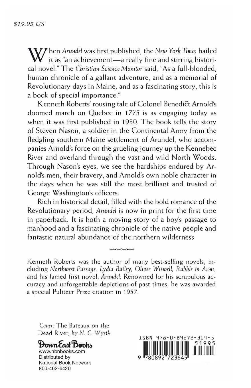 Rückseite: 9780892723645 | Arundel | Kenneth Roberts | Taschenbuch | Kartoniert / Broschiert