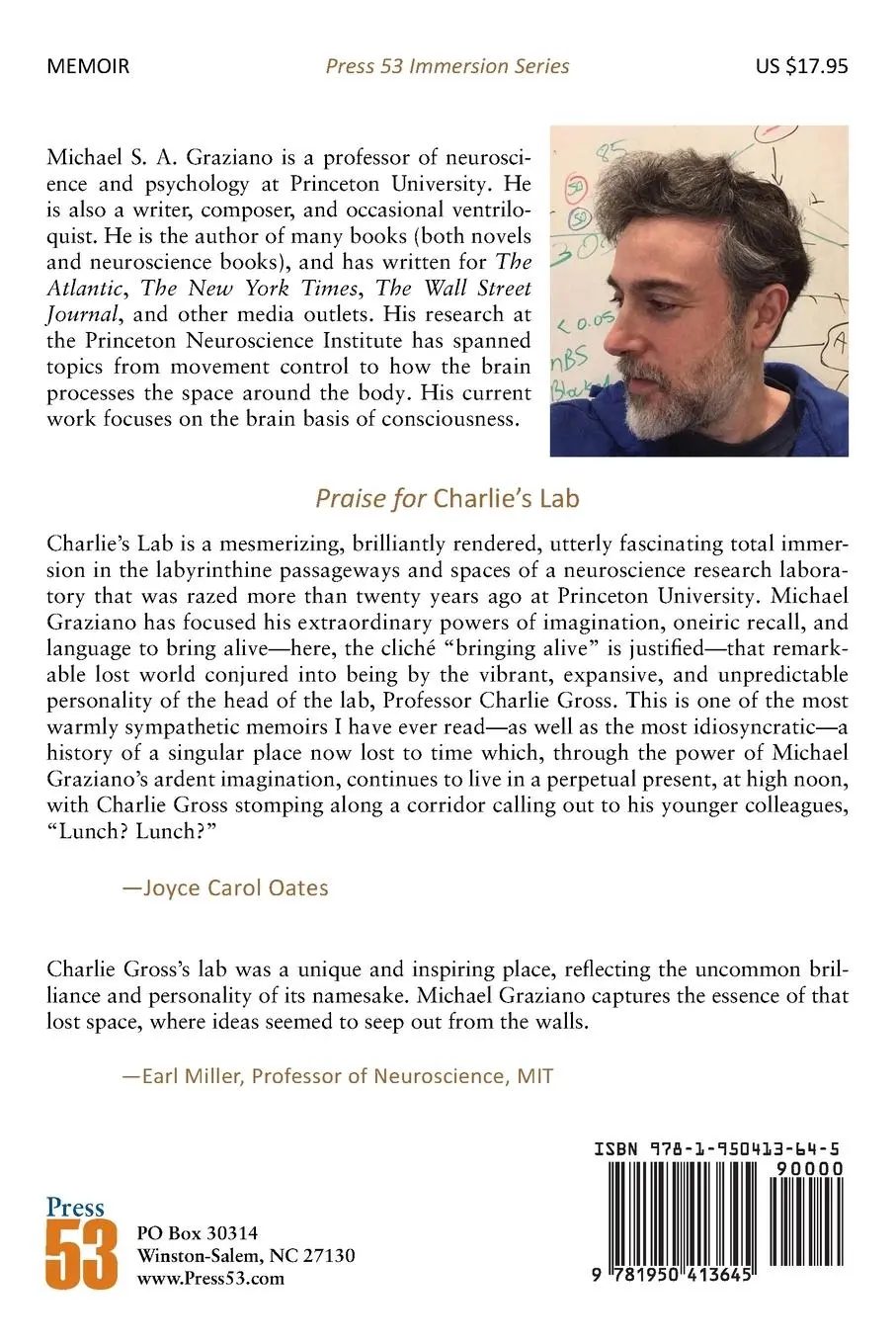 Rückseite: 9781950413645 | Charlie's Lab | Michael S. A. Graziano | Taschenbuch | Englisch | 2023