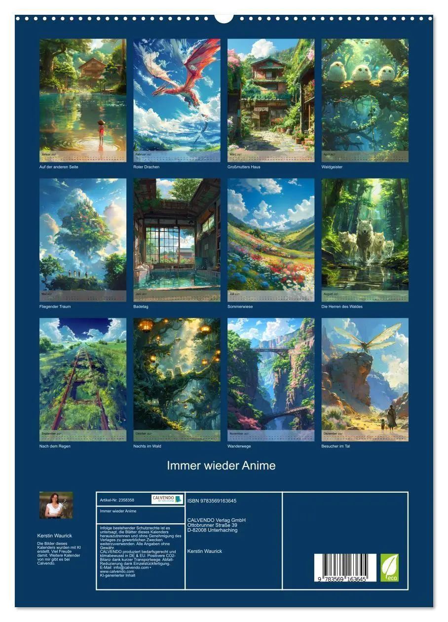 Bild: 9783569163645 | Immer wieder Anime (hochwertiger Premium Wandkalender 2027 DIN A2...