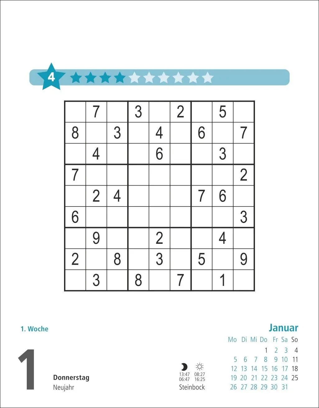 Bild: 9783756413645 | Stefan Heine Sudoku mittel Tagesabreißkalender 2026 | Stefan Heine