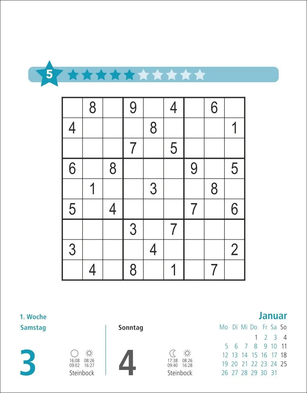 Bild: 9783756413645 | Stefan Heine Sudoku mittel Tagesabreißkalender 2026 | Stefan Heine