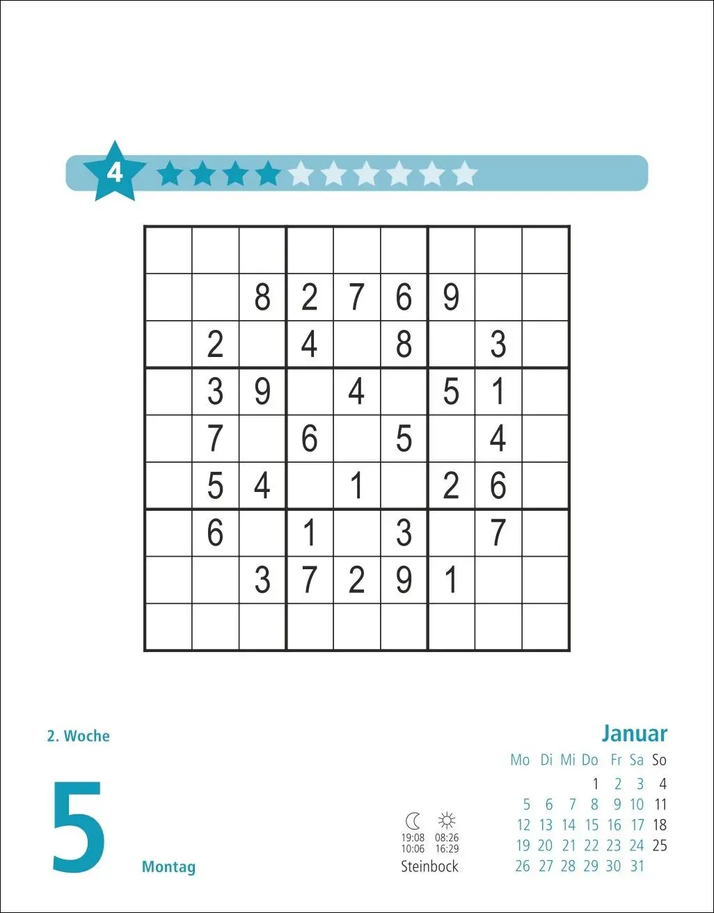 Bild: 9783756413645 | Stefan Heine Sudoku mittel Tagesabreißkalender 2026 | Stefan Heine