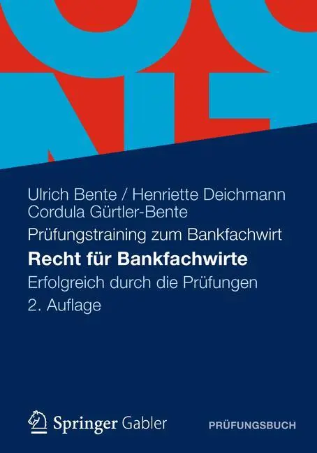Cover: 9783834933645 | Recht für Bankfachwirte | Erfolgreich durch die Prüfungen | Buch | xv