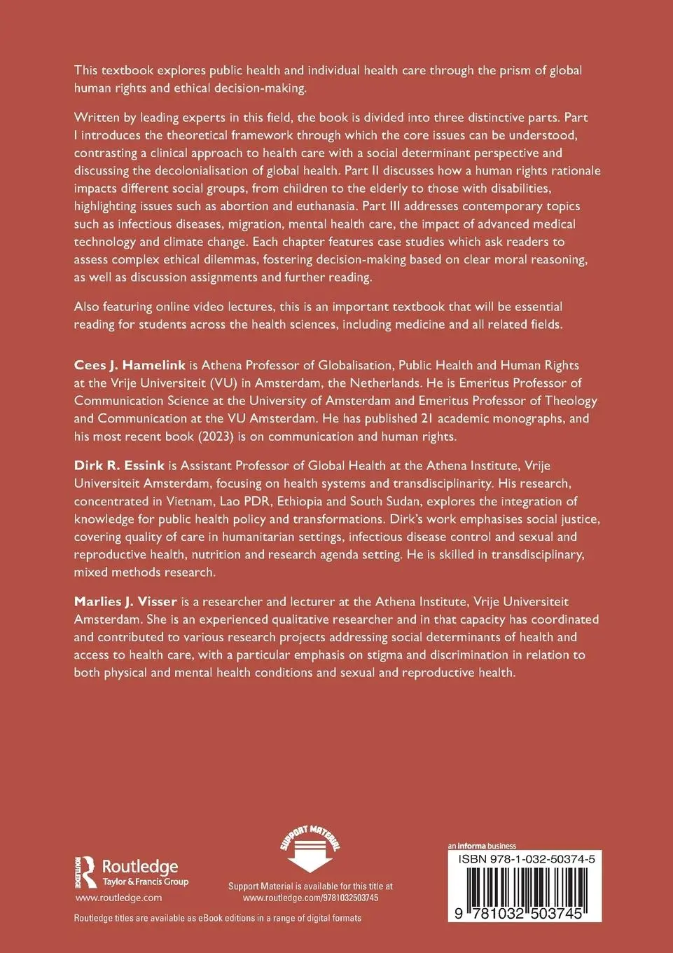 Rückseite: 9781032503745 | Global Health and Human Rights | Principles and Practices | Buch