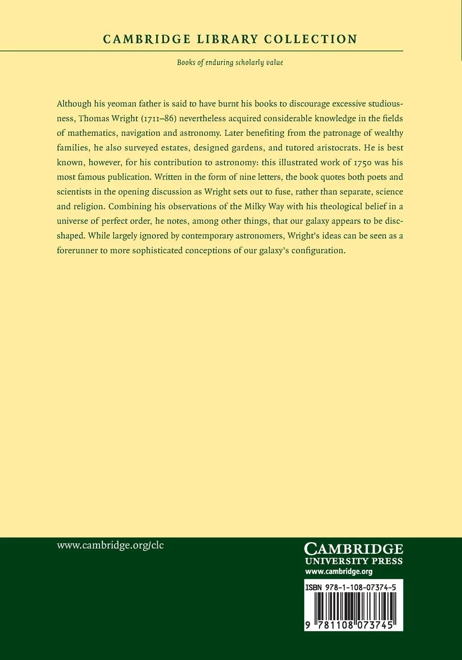 Rückseite: 9781108073745 | An Original Theory or New Hypothesis of the Universe, Founded Upon...