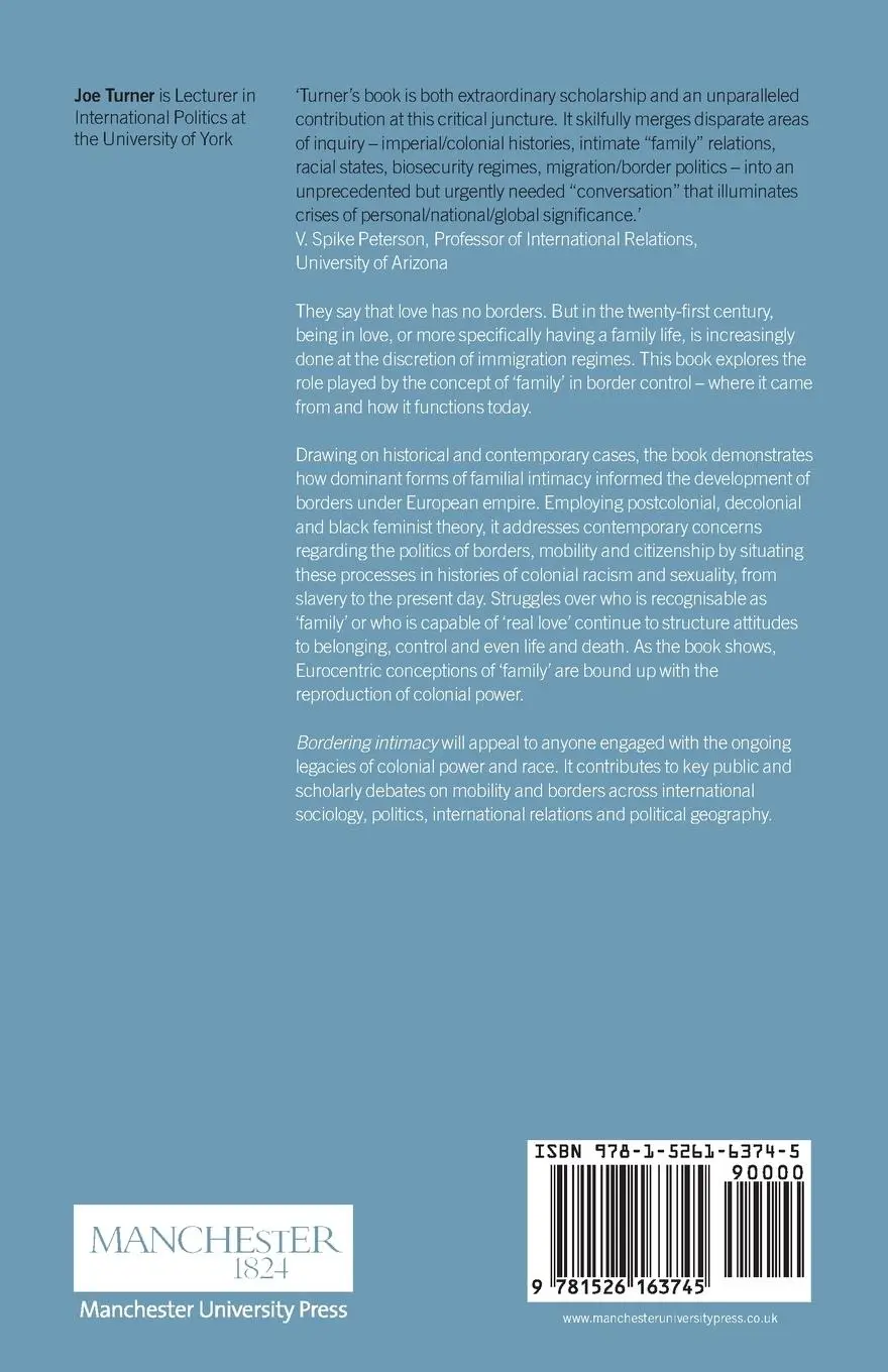 Rückseite: 9781526163745 | Bordering intimacy | Joe Turner | Taschenbuch | Englisch | 2022
