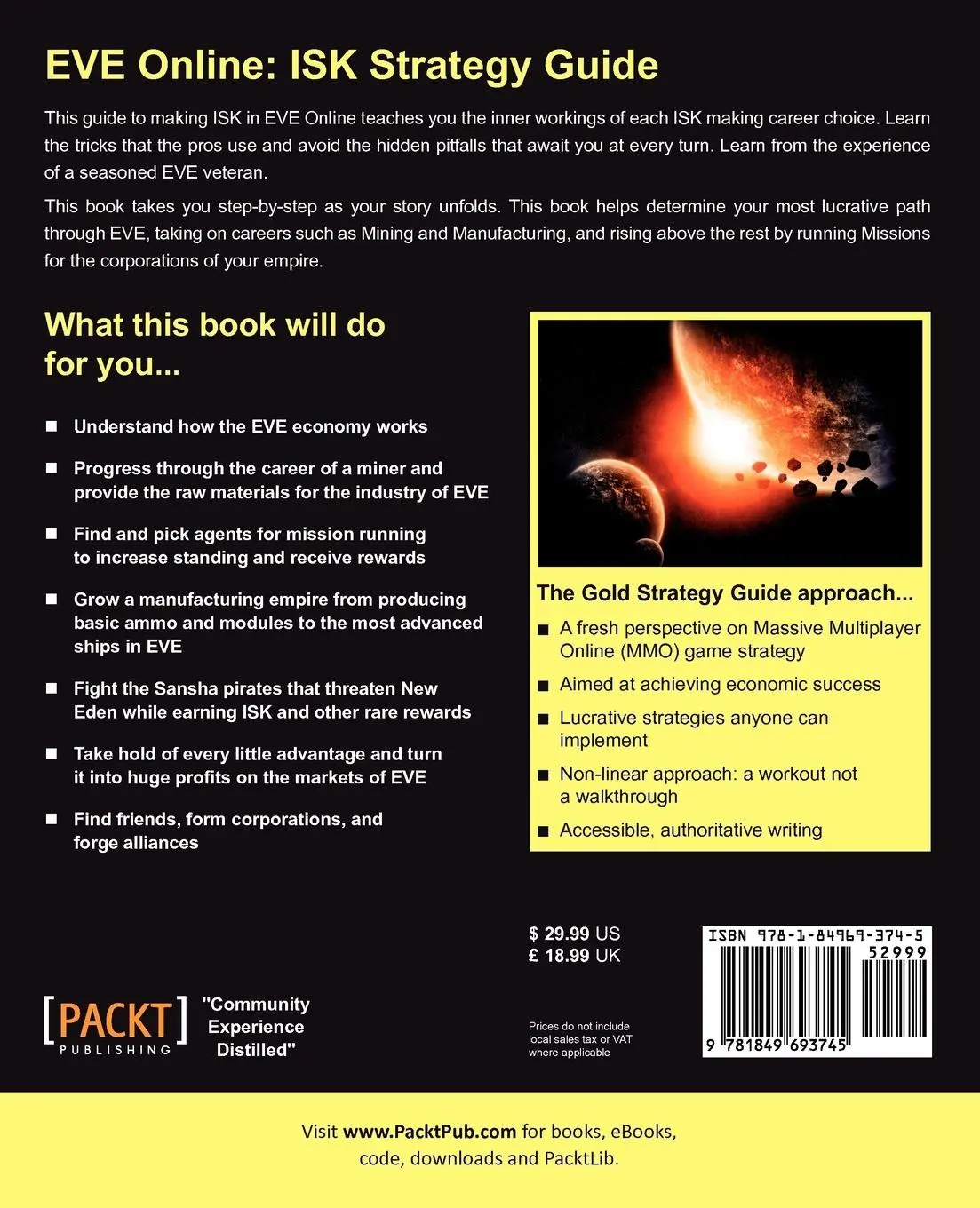 Rückseite: 9781849693745 | Eve Online | Isk Strategy Guide | Y. Michael Xu | Taschenbuch | 2012 Rückseite: 9781849693745 | Eve Online | Isk Strategy Guide | Y. Michael Xu | Taschenbuch | 2012