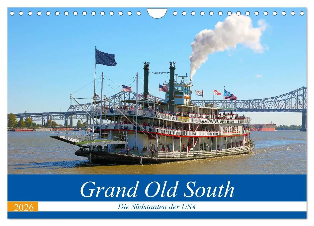 Cover: 9783457733745 | Grand Old South - Die Südstaaten der USA (Wandkalender 2026 DIN A4...