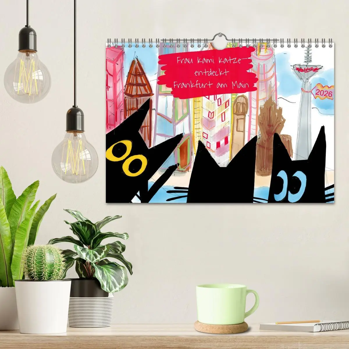 Bild: 9783516063745 | Frau Kami Katze entdeckt Frankfurt am Main (Wandkalender 2026 DIN...