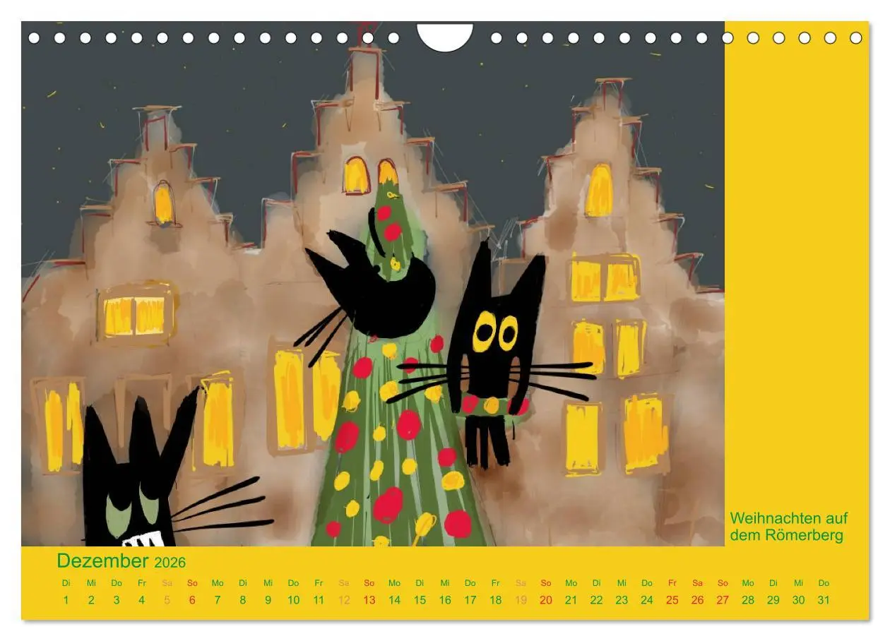 Bild: 9783516063745 | Frau Kami Katze entdeckt Frankfurt am Main (Wandkalender 2026 DIN...