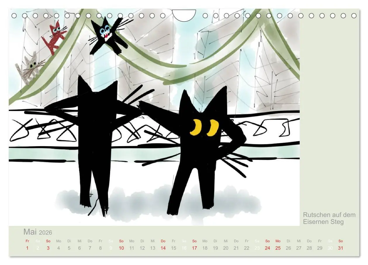 Bild: 9783516063745 | Frau Kami Katze entdeckt Frankfurt am Main (Wandkalender 2026 DIN...