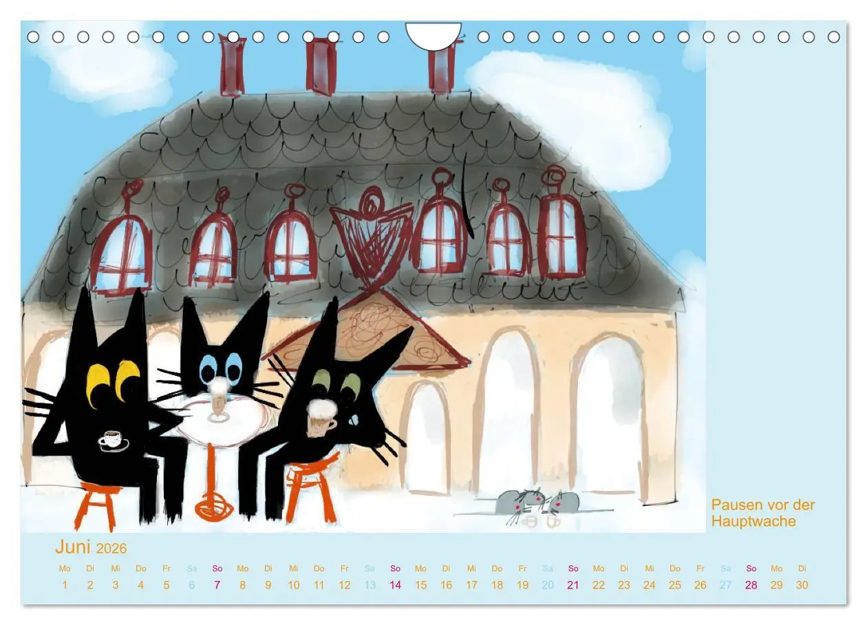 Bild: 9783516063745 | Frau Kami Katze entdeckt Frankfurt am Main (Wandkalender 2026 DIN...
