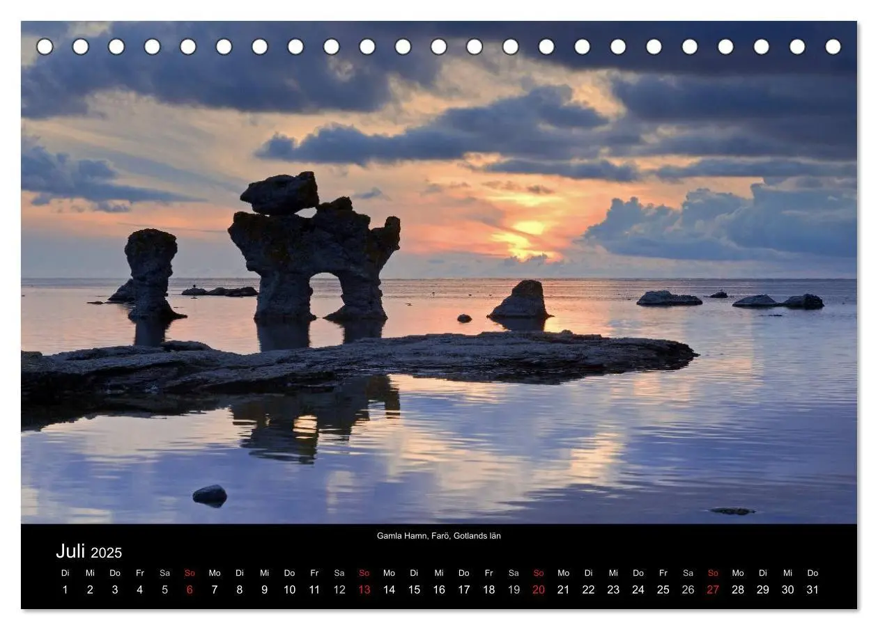 Bild: 9783435563845 | Südschweden (Tischkalender 2025 DIN A5 quer), CALVENDO Monatskalender