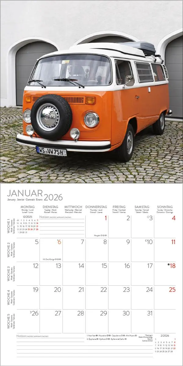 Bild: 9783731883845 | Kult-Transporter 2026 | Verlag Korsch | Kalender | 13 S. | Deutsch