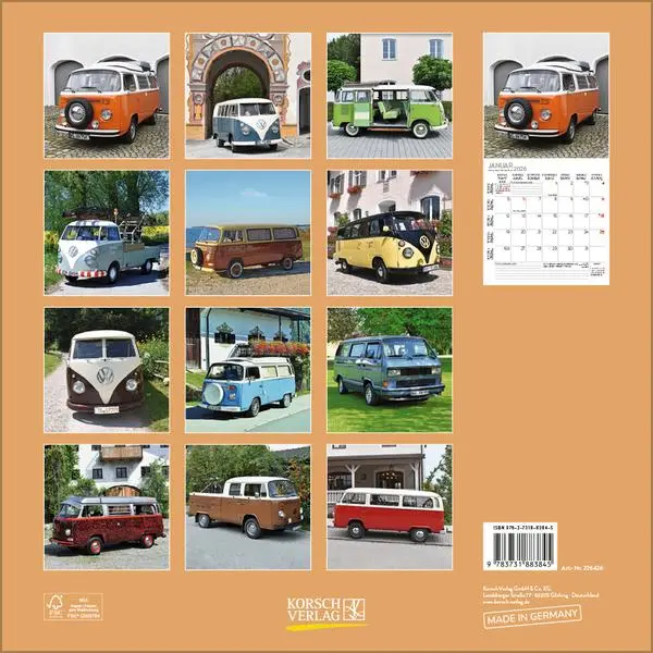 Bild: 9783731883845 | Kult-Transporter 2026 | Verlag Korsch | Kalender | 13 S. | Deutsch