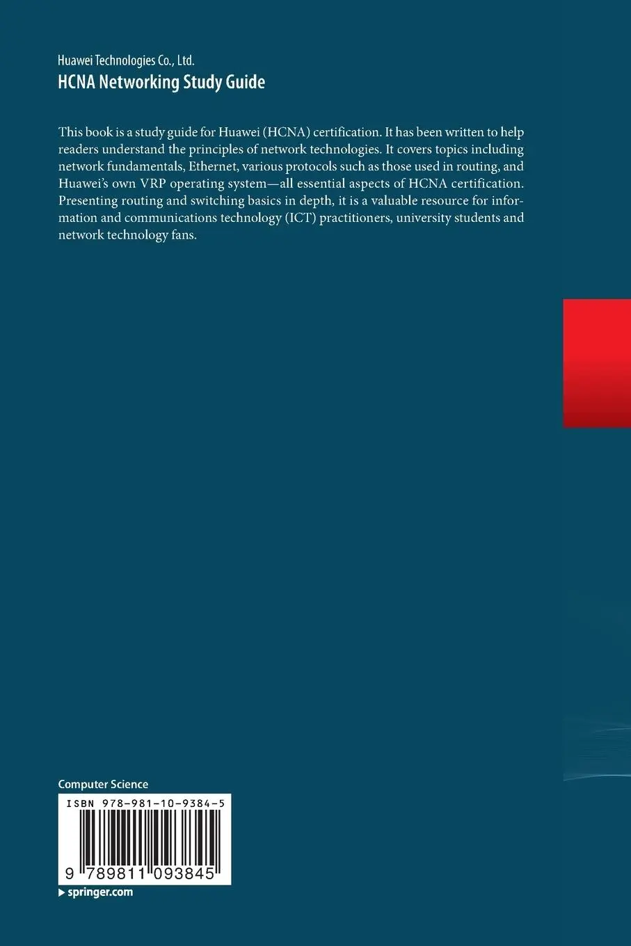 Rückseite: 9789811093845 | HCNA Networking Study Guide | Ltd. Huawei Technologies Co. | Buch