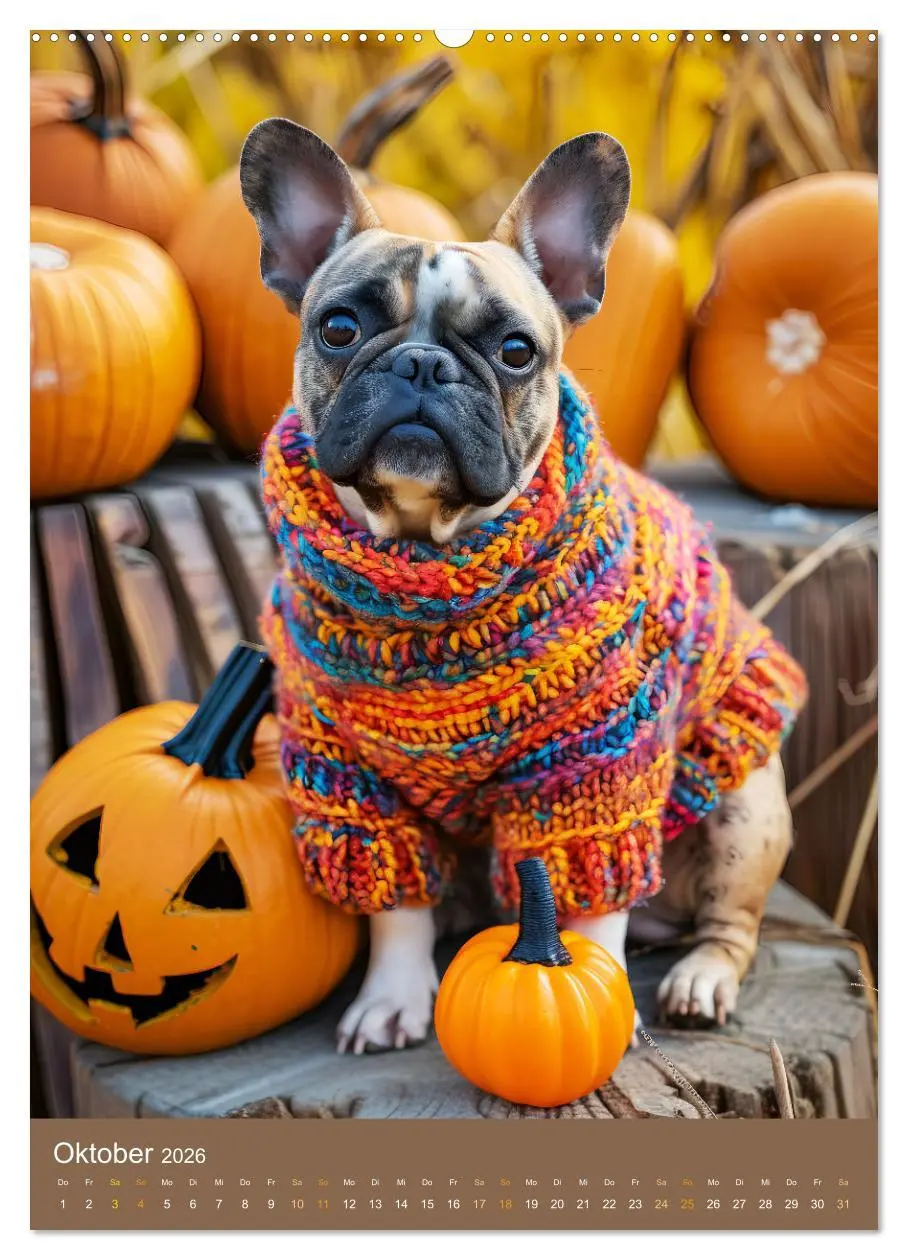 Bild: 9783516283945 | Frenchie Couture - Französische Bulldoggen in Strick-Chic...