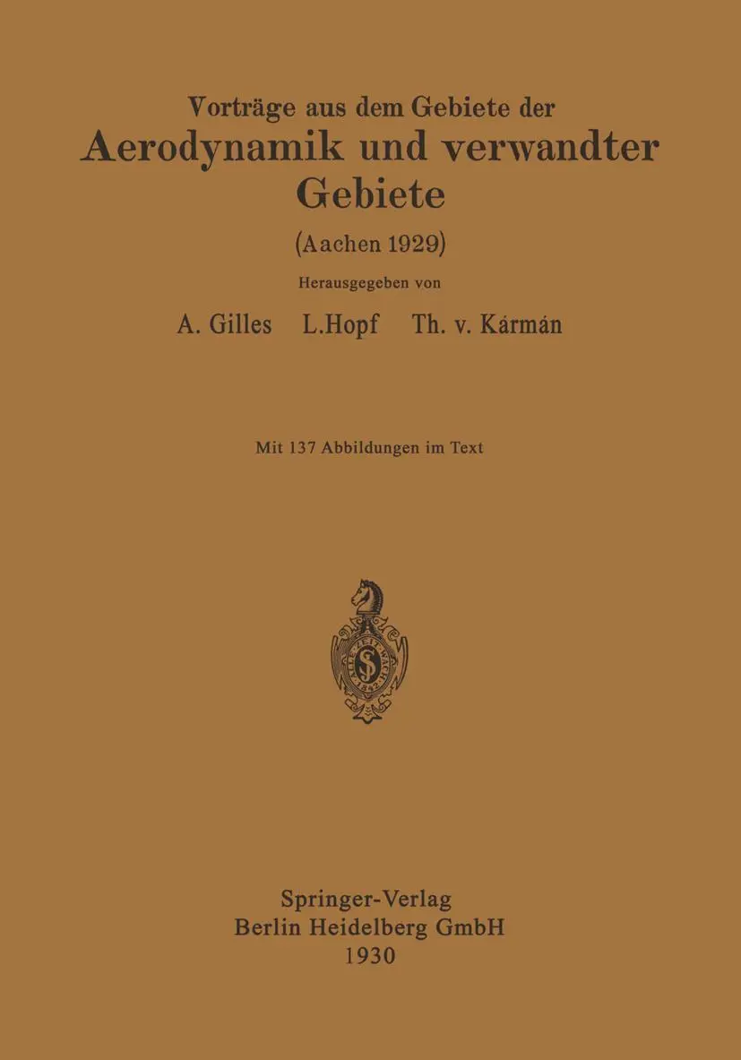 Cover: 9783662333945 | Vorträge aus dem Gebiete der Aerodynamik und verwandter Gebiete | Buch