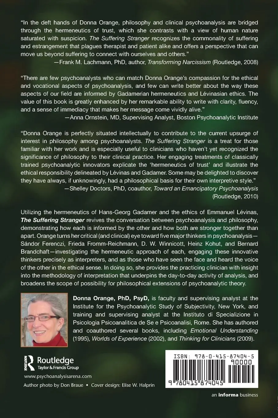 Rückseite: 9780415874045 | The Suffering Stranger | Hermeneutics for Everyday Clinical Practice