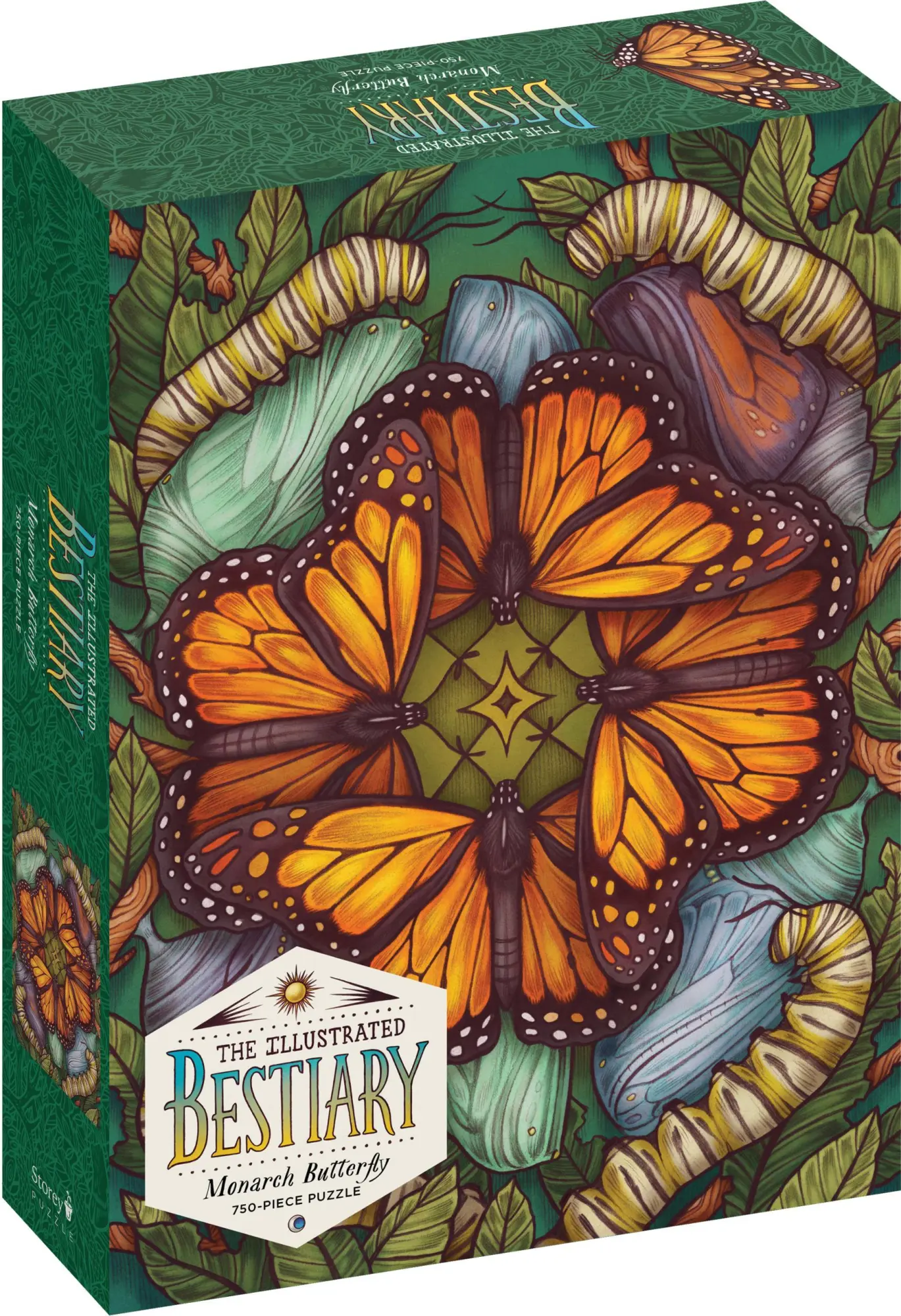 Cover: 9781635864045 | The Illustrated Bestiary Puzzle: Monarch Butterfly (750 Pieces) | Toll