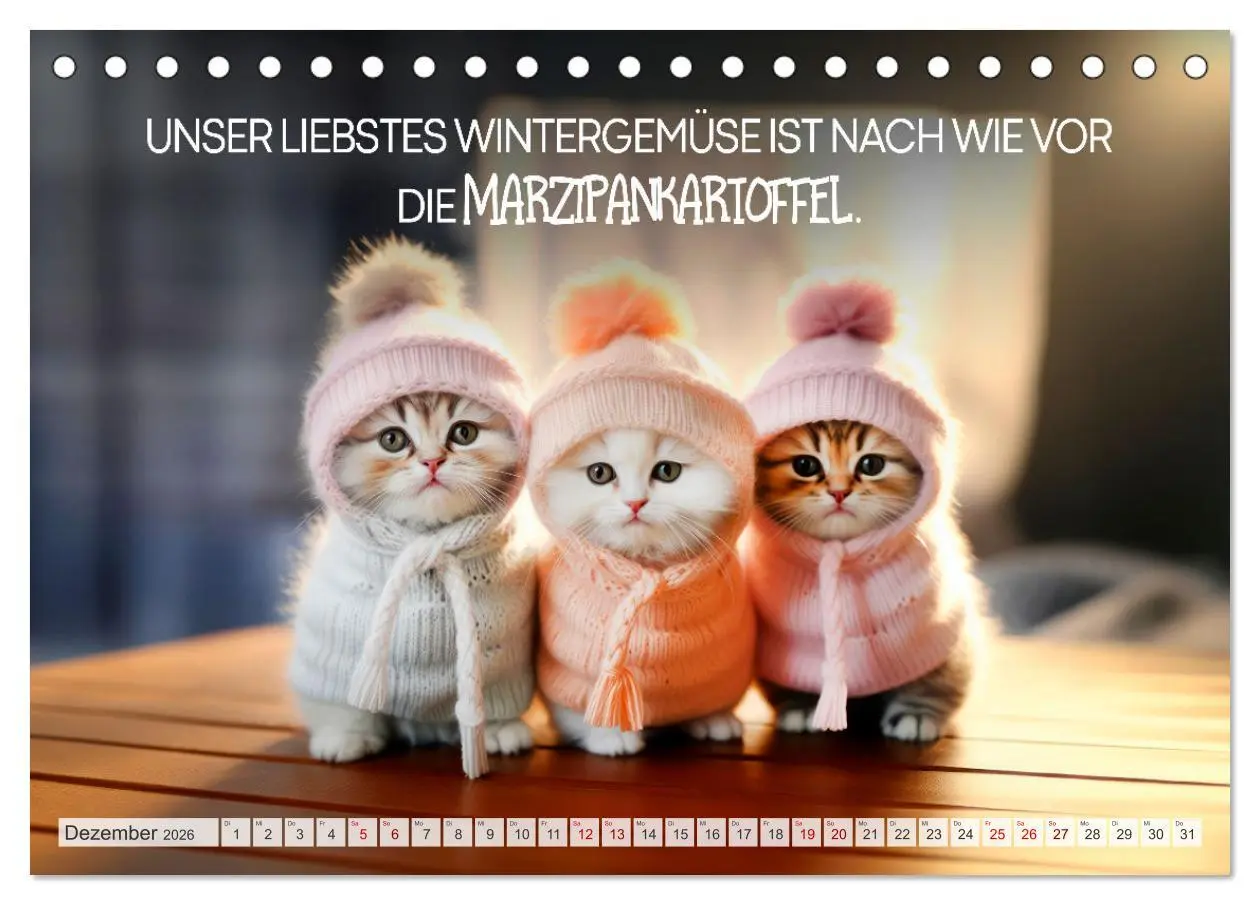 Bild: 9783457464045 | KATZEN-IRONIE Lach mal wieder (Tischkalender 2026 DIN A5 quer),...