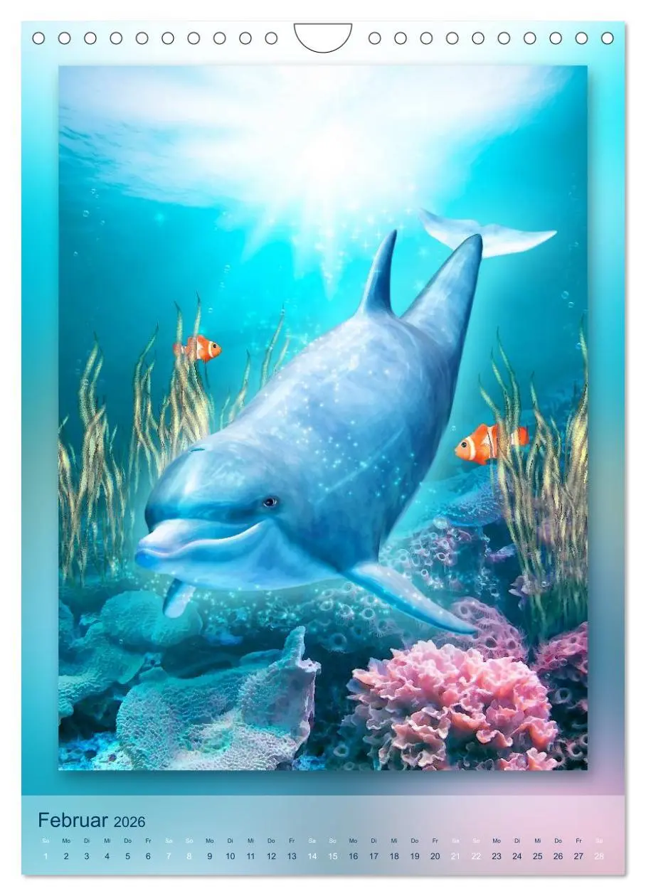 Bild: 9783516484045 | Delfine - Kalender (Wandkalender 2026 DIN A4 hoch), CALVENDO...