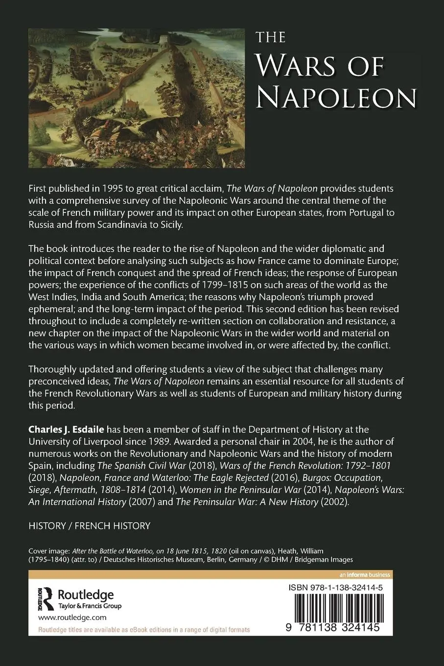 Rückseite: 9781138324145 | The Wars of Napoleon | Charles J Esdaile | Taschenbuch | Englisch