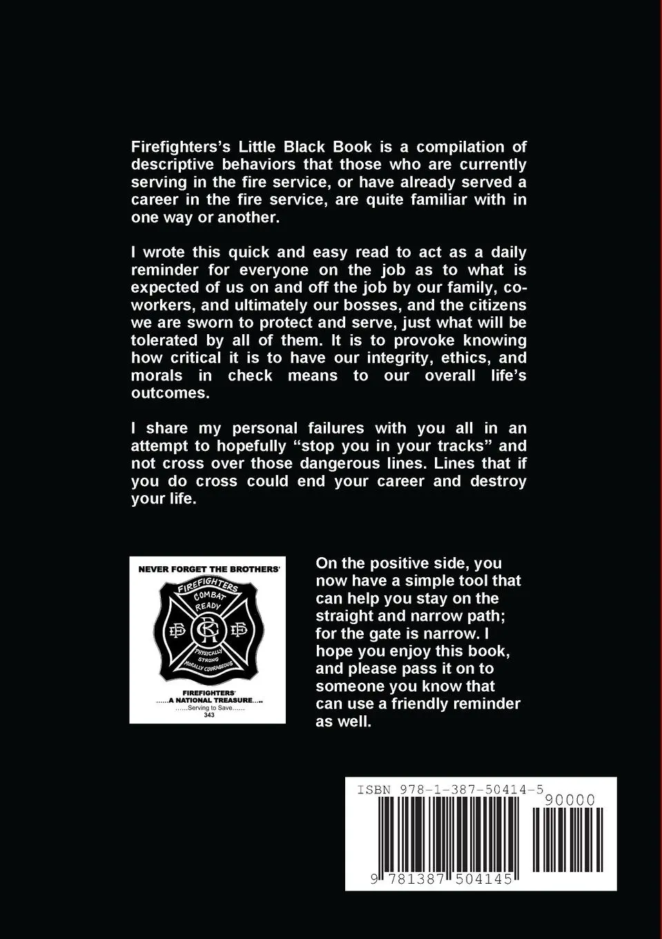 Rückseite: 9781387504145 | FIREFIGHTER'S Little Black Book | Your Pocket Guide To Safety | Buch