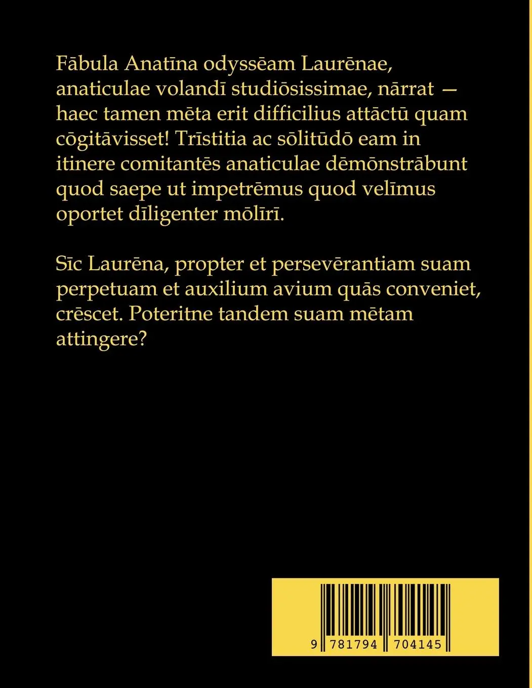 Rückseite: 9781794704145 | Fabula Anatina | A Duckish Tale in Latin | Irene La Preziosa (u. a.)