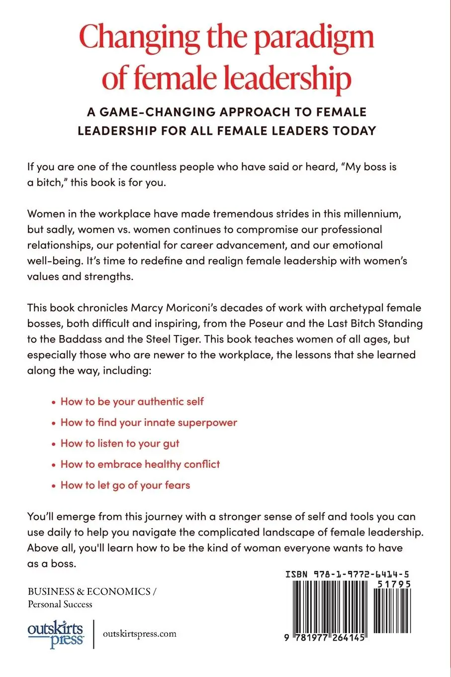 Rückseite: 9781977264145 | My Boss is a Bitch | Changing the Paradigm of Female Leadership | Buch