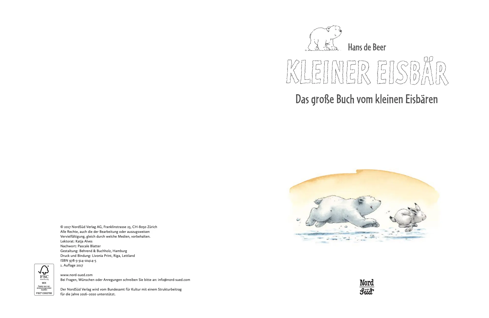 Bild: 9783314104145 | Das große Buch vom Kleinen Eisbären | Hans de Beer | Buch | 192 S.