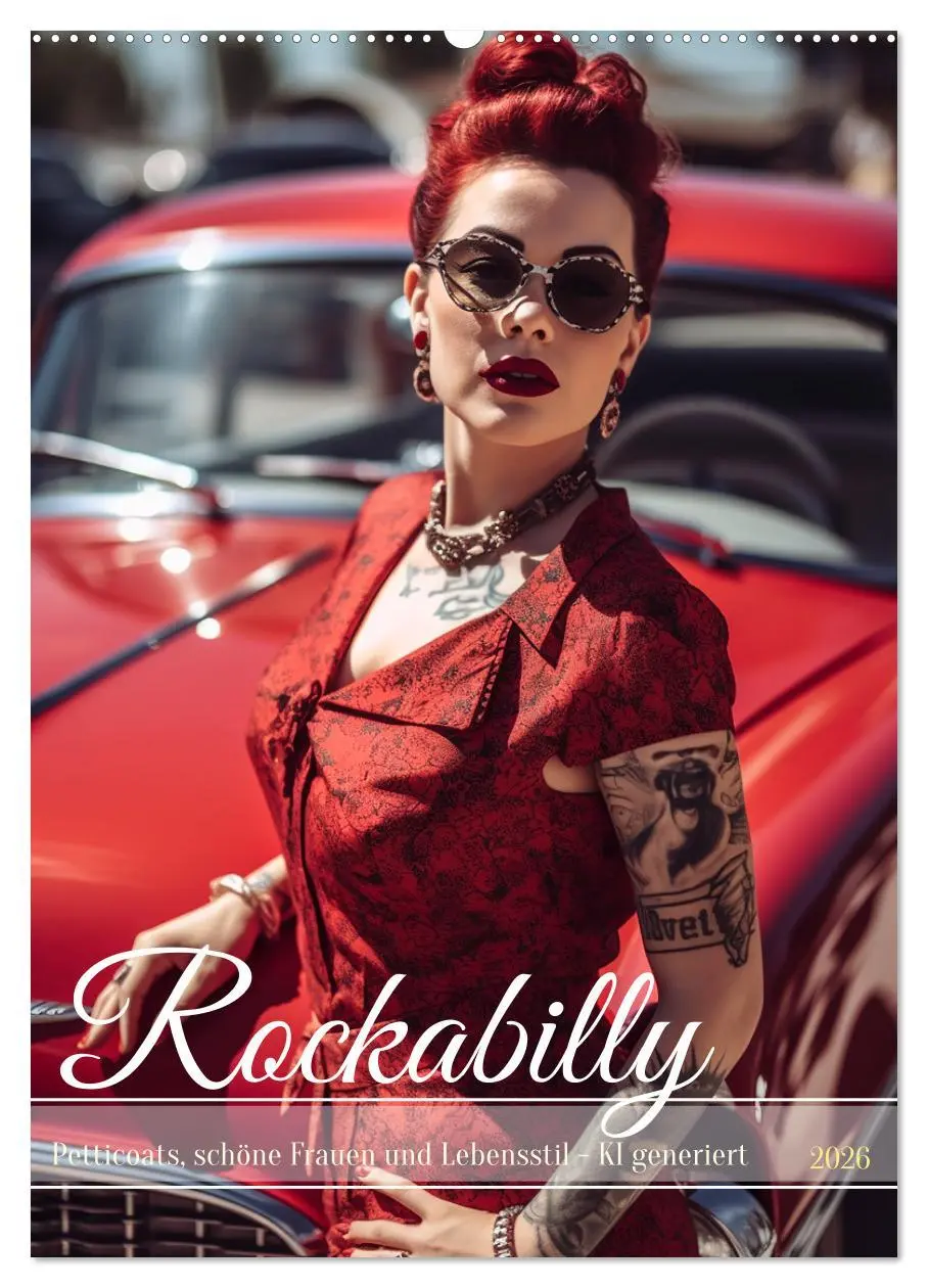 Cover: 9783516304145 | Rockabilly (Wandkalender 2026 DIN A2 hoch), CALVENDO Monatskalender
