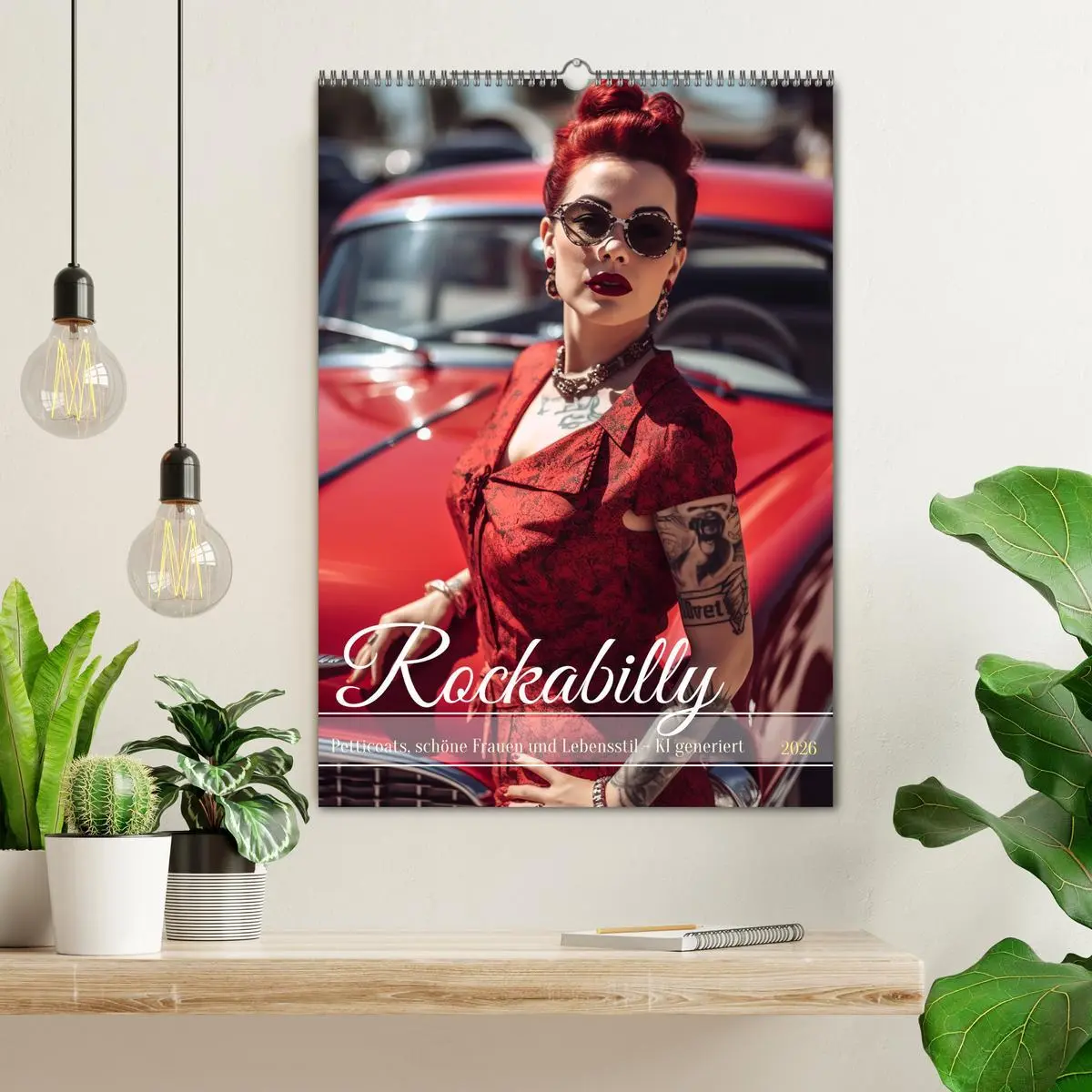 Bild: 9783516304145 | Rockabilly (Wandkalender 2026 DIN A2 hoch), CALVENDO Monatskalender